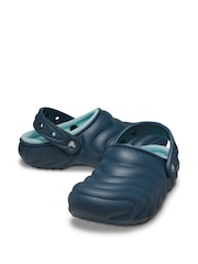 Crocs Blue Classic Lined Overpuff Clogs - Image 2 of 6