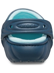 Crocs Blue Classic Lined Overpuff Clogs - Image 6 of 6