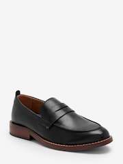 Black Saddle Leather Loafers - Image 2 of 4