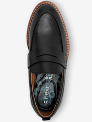 Black Saddle Leather Loafers - Image 3 of 4