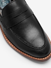 Black Saddle Leather Loafers - Image 4 of 4