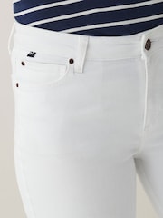 Crew Clothing Company White Cotton Fitted Jeans - Image 4 of 6