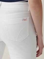 Crew Clothing Company White Cotton Fitted Jeans - Image 5 of 6