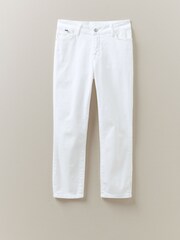 Crew Clothing Company White Cotton Fitted Jeans - Image 6 of 6