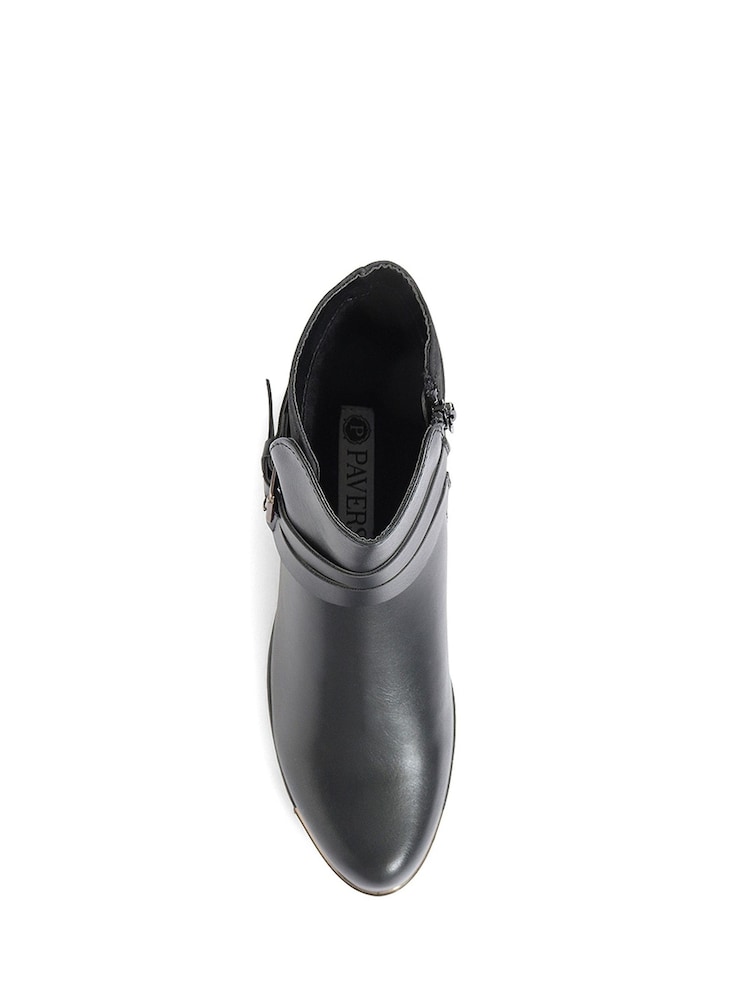 Pavers Ladies	Flat Ankle Boots - Image 5 of 5