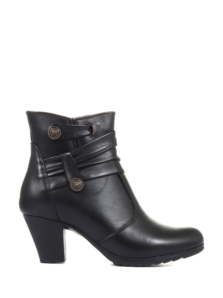Pavers Ladies	Leather Ankle Boots - Image 1 of 5