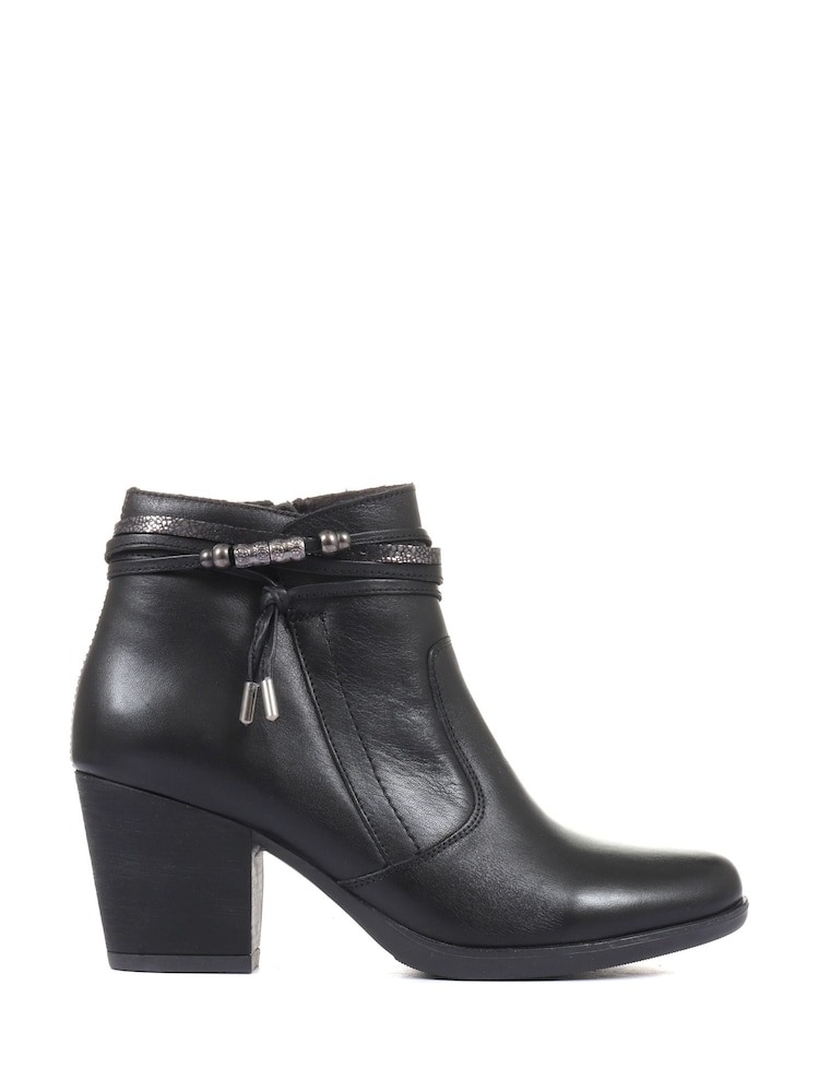 Pavers Ladies Leather Heeled Ankle Boots - Image 1 of 5