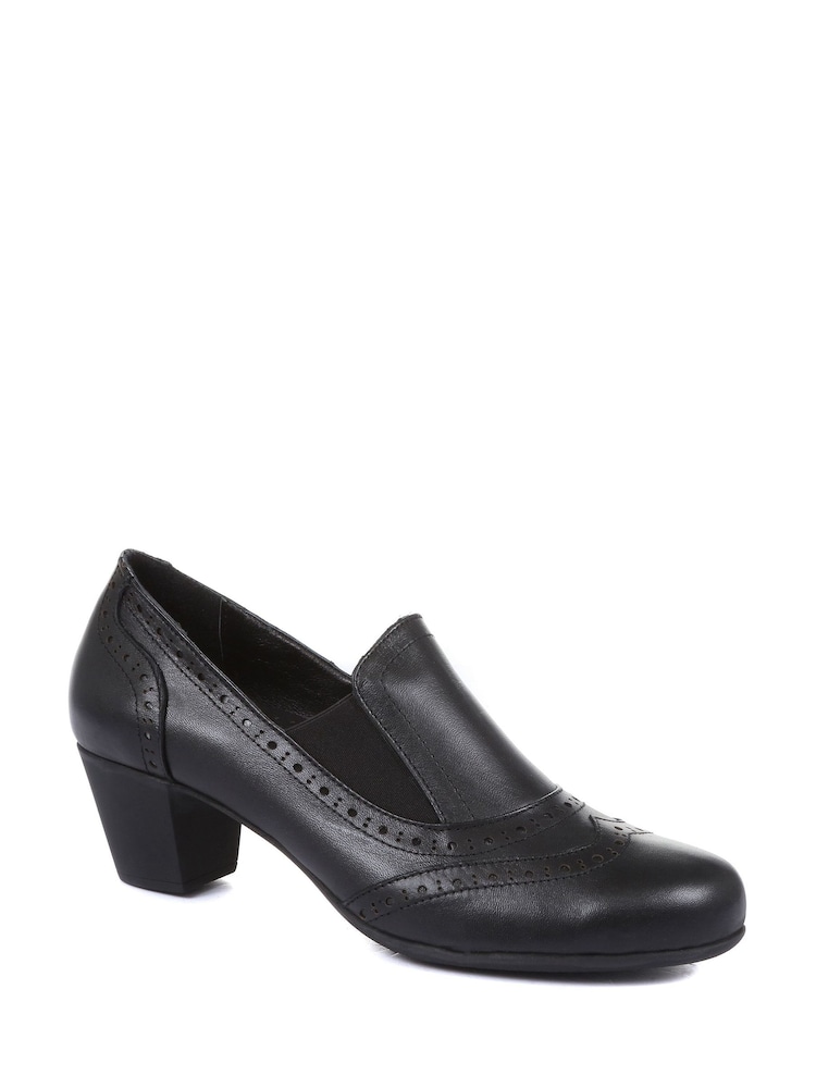 Zapatos de tacón negros de mujer de cuero de Pavers - Imagen 2 de 5 Zapatos de tacón negros de mujer de cuero de Pavers - Imagen 2 de 5
