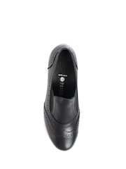 Pavers Black Ladies Leather Heeled Shoes - Image 4 of 5