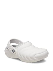 Crocs White Classic Lined Overpuff Clogs - Image 6 of 10
