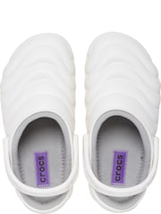 Crocs White Classic Lined Overpuff Clogs - Image 8 of 10