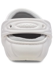 Crocs White Classic Lined Overpuff Clogs - Image 9 of 10