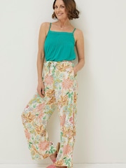 FatFace Natural Faye Paradise Floral Wide Leg Trousers - Image 2 of 7