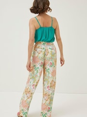 FatFace Natural Faye Paradise Floral Wide Leg Trousers - Image 3 of 7