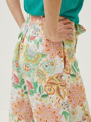 FatFace Natural Faye Paradise Floral Wide Leg Trousers - Image 5 of 7