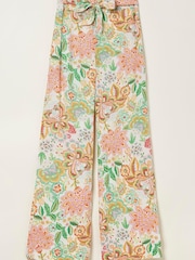 FatFace Natural Faye Paradise Floral Wide Leg Trousers - Image 7 of 7