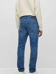 Bleu clair - Jean BOSS Maine droit en jean stretch - Image 2 de 5