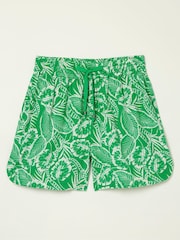 FatFace Green Tenby Linen Topical Leaf Shorts - Image 5 of 5