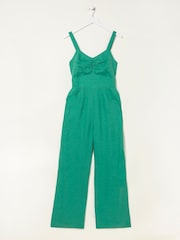FatFace Green Linen Vic Jumpsuit - Image 5 of 5