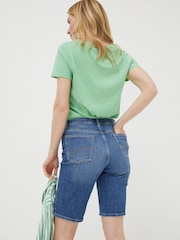 FatFace Blue Bisley Denim Bermuda Shorts - Image 2 of 4