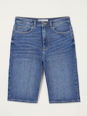 FatFace Blue Bisley Denim Bermuda Shorts - Image 4 of 4