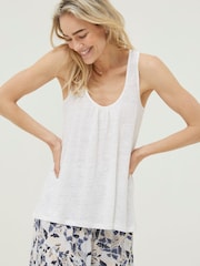 FatFace White Linen Vest - Image 1 of 5