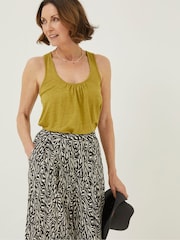 FatFace Green Linen Vest - Image 3 of 4