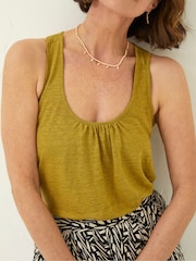 FatFace Green Linen Vest - Image 4 of 4