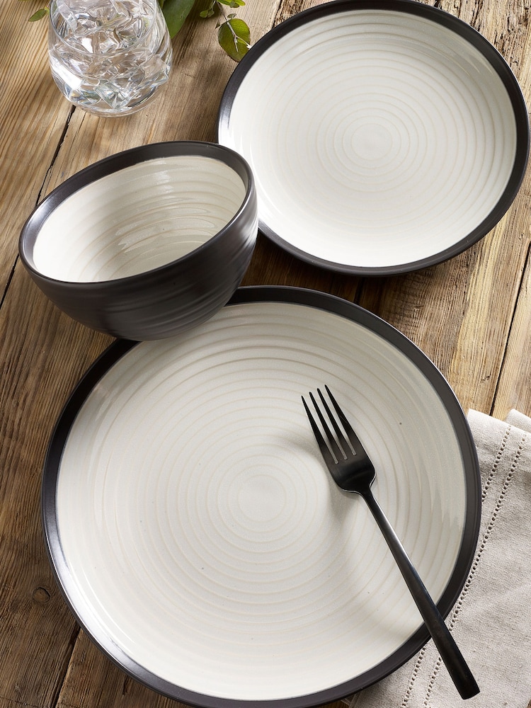 White Jefferson 12 Piece Dinner Set - Image 1 of 4