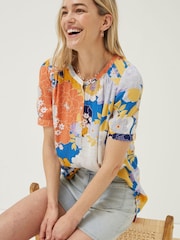 FatFace Blue Jodie Coastal Bloom Blouse - Image 1 of 5