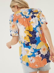 FatFace Blue Jodie Coastal Bloom Blouse - Image 2 of 5