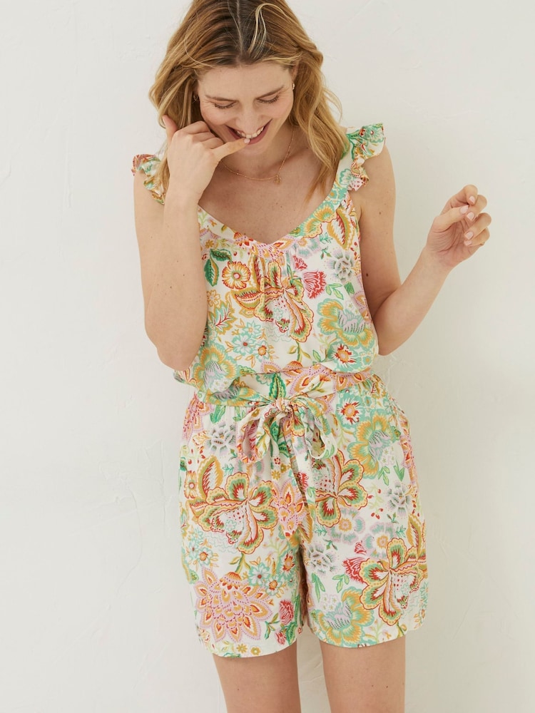 FatFace Natural Faye Paradise Floral Shorts - Image 1 of 5
