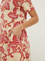 FatFace Natural Simone Vine Jersey Dress - Image 5 of 6