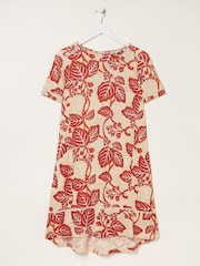 FatFace Natural Simone Vine Jersey Dress - Image 6 of 6