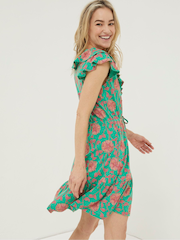 FatFace Green Riley Bali Jersey Dress - Image 2 of 5