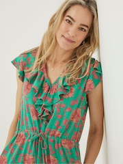FatFace Green Riley Bali Jersey Dress - Image 3 of 5