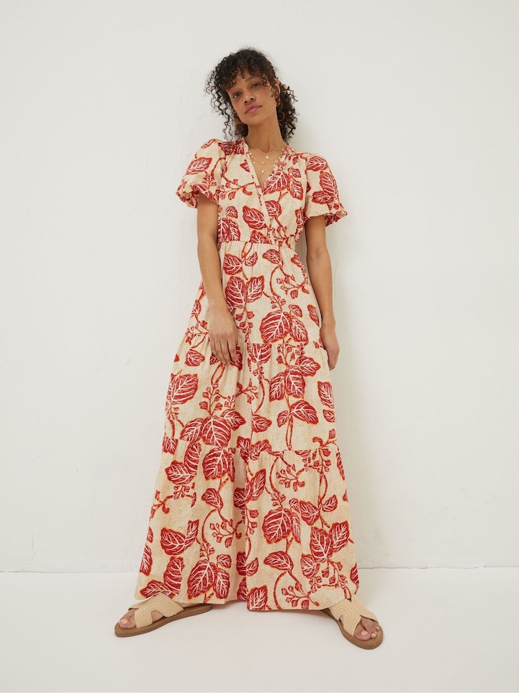 FatFace Cream Aubrey Vine Floral Maxi Dress - Image 1 of 6