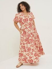 FatFace Cream Aubrey Vine Floral Maxi Dress - Image 3 of 6