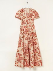 FatFace Cream Aubrey Vine Floral Maxi Dress - Image 6 of 6