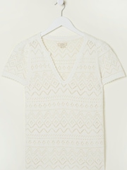 FatFace White Knitted Chiara Top - Image 6 of 6