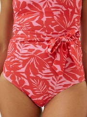 FatFace Pink Ikat Leaves Swimsuit - Image 3 of 5