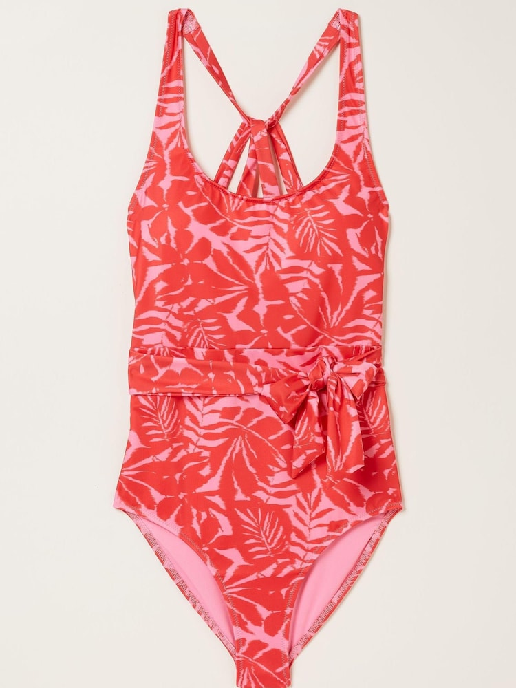 FatFace Pink Ikat Leaves Swimsuit - Image 5 of 5