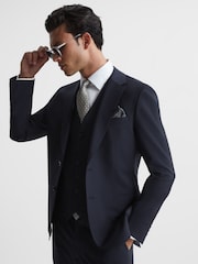 Reiss Navy Hope Modern Fit Travel Blazer - Image 1 of 11