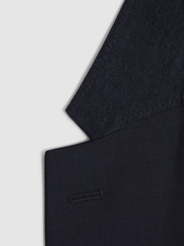 Reiss Navy Hope Modern Fit Travel Blazer - Image 11 of 11