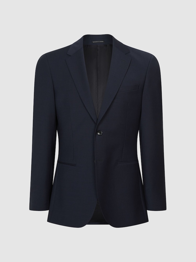 Reiss Navy Hope Modern Fit Travel Blazer - Image 2 of 11