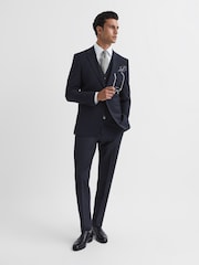 Reiss Navy Hope Modern Fit Travel Blazer - Image 3 of 11