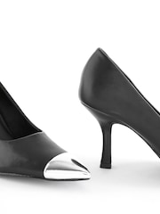 Black Forever Comfort® Metallic Toe Court Shoes - Image 6 of 7