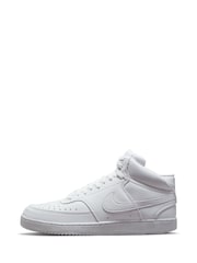 Nike White Court Vision Mid Trainers - Image 2 of 8