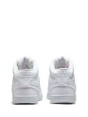 Nike White Court Vision Mid Trainers - Image 5 of 8