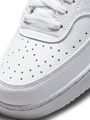 Nike White Court Vision Mid Trainers - Image 7 of 8